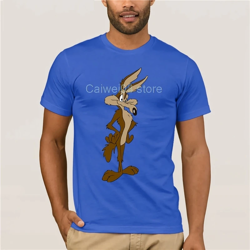 Новинка Wiley Coyote футболка для мужчин Looney Tunes Road Runner с мультипликационным принтом