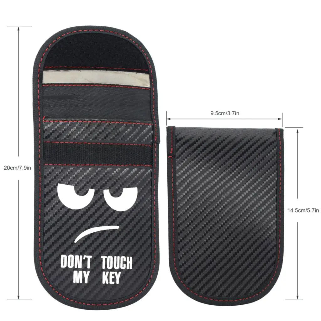 2X ключи глушитель сигналов удар чехол Обложка сумка Фарадея Блокировка Fob ключа