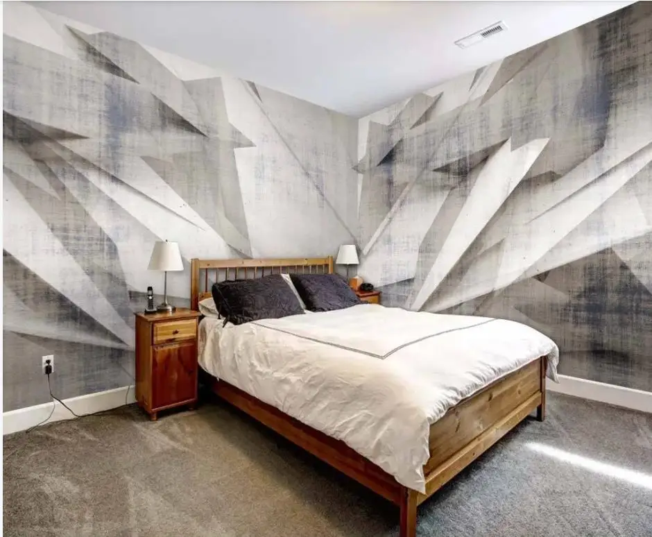 3d murals wallpaper Children's room three-dimensional abstract architectural color block whole house background wall | Обустройство