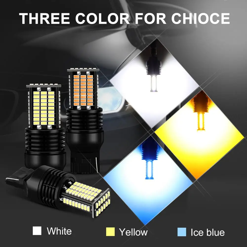 Светодиодная лампа T20 W21/5W 7443 7440 W21W 84SMD 3014 чипы автомобиля светодиодная