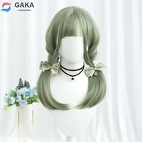 gaka 8 colors straight long synthetic wigs for white black women ombre ashy green pink twilight blue lolita cosplay wig hair