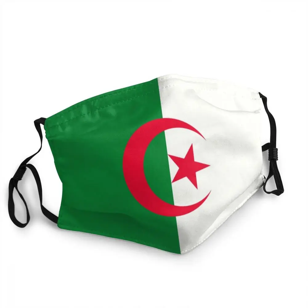

Algeria Flag Reusable Face Mask Printed Anti Dust Protection Cover Respirator