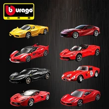Bburago 1:43 Ferrari  Sports Car yellow Alloy Racing Convertible alloy car model simulation car decoration collection gift toy