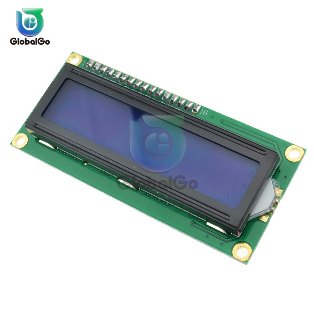 Without adapter LCD1602 1602 LCD Module Blue Yellow Green Backlight LCD Screen Display With Adapter IIC I2C Interface 5V for arduino - Цвет: Without adapter