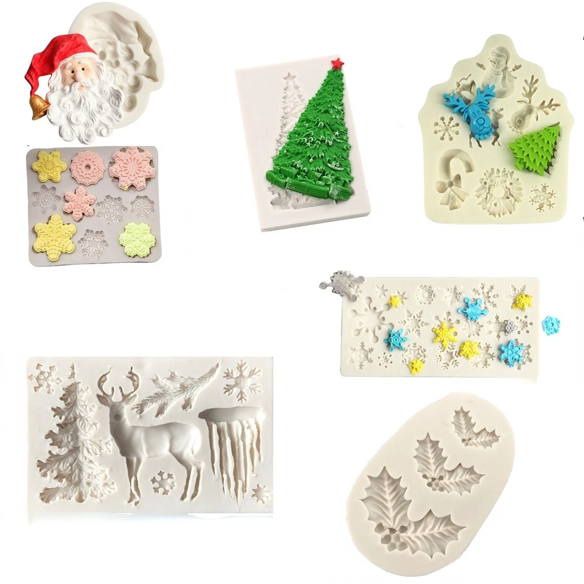 

Cake Chocolate Decorating 3D Christmas Silicone Fondant Mold Cake Baking Accessories Baking Mould Tools
