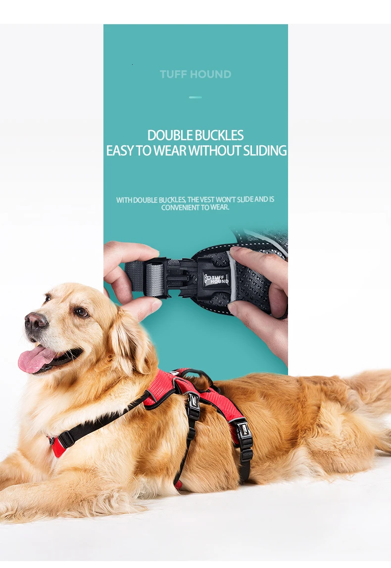 Нейлоновый Поводок для собак TUFF HOUND, не тянет, ошейники и шлейки для больших собак K9, дышащий жилет для собак, магазин домашних животных