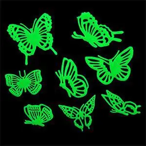 1 Pack Glow in Dark Butterfly Wall Stickers Wallpaper Luminous Fluorescent Switch Stickers Home Decoration