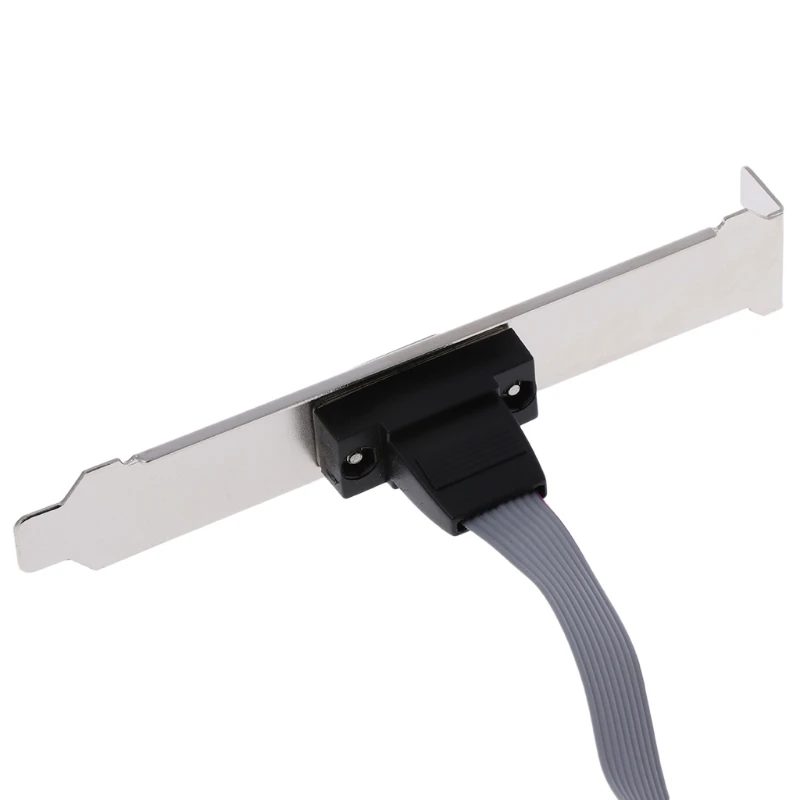 

Serial 9 pin DB9 RS232 Motherboard Com Port Ribbon Cable Connector Bracket New