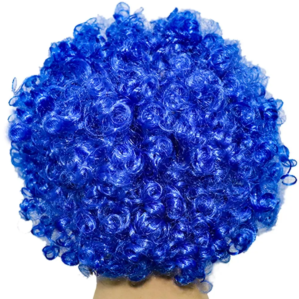 Anime Cosplay accessories prop Punk Clown Mask Blue Hair Joker Masks Latex Helmet Masquerade Halloween Party Costume Props | Тематическая