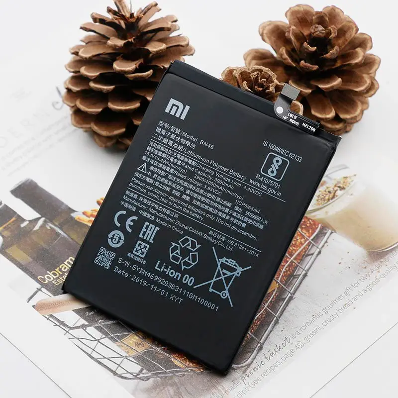 Оригинальный аккумулятор Xiaomi Redmi 7 BN46 4000 мАч Высококачественная сменная батарея