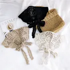 2021New женские ложные воротнички с отложным воротником белого и черного цвета с треугольными чашечками кружевной Цветочный шарф платок Женская рубашка блузка с ложным воротником шарфы