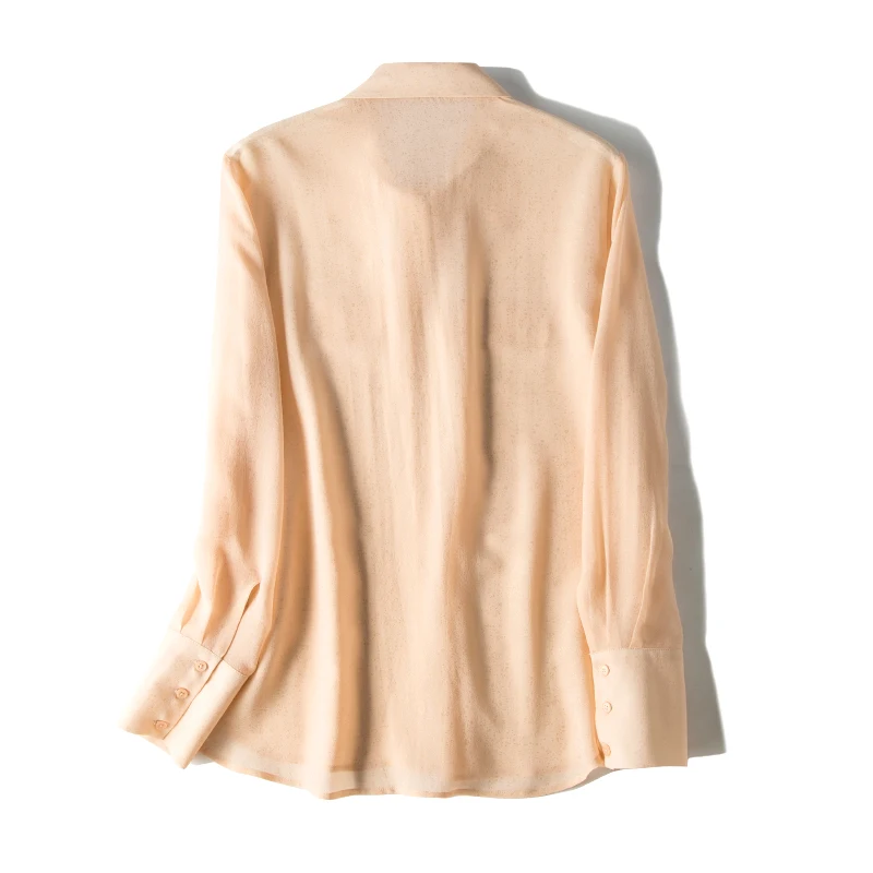 Женская блузка из натурального шелка свободная рубашка 100% тутового шелкопряда с