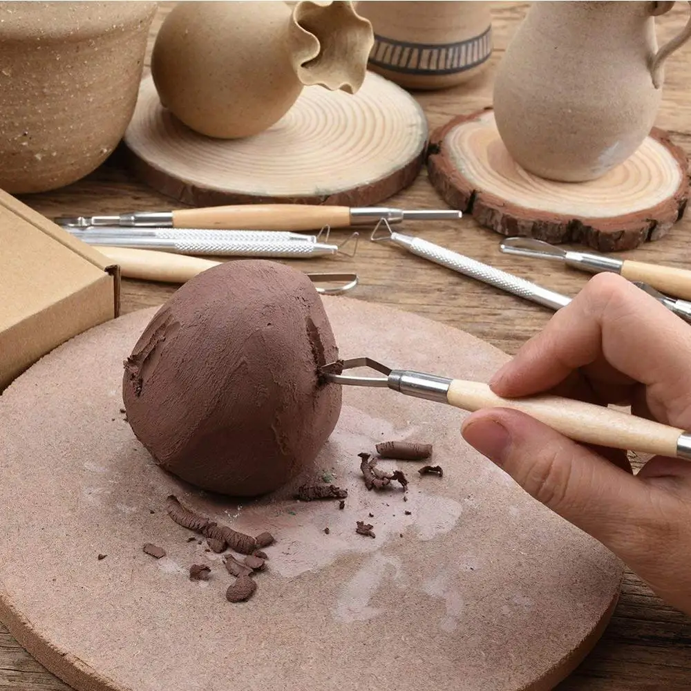 12pcs Pottery Ceramic Clay Sculpting Tools Set for Beginners Professional Art Crafts Sculpture Carving tool kit | Дом и сад
