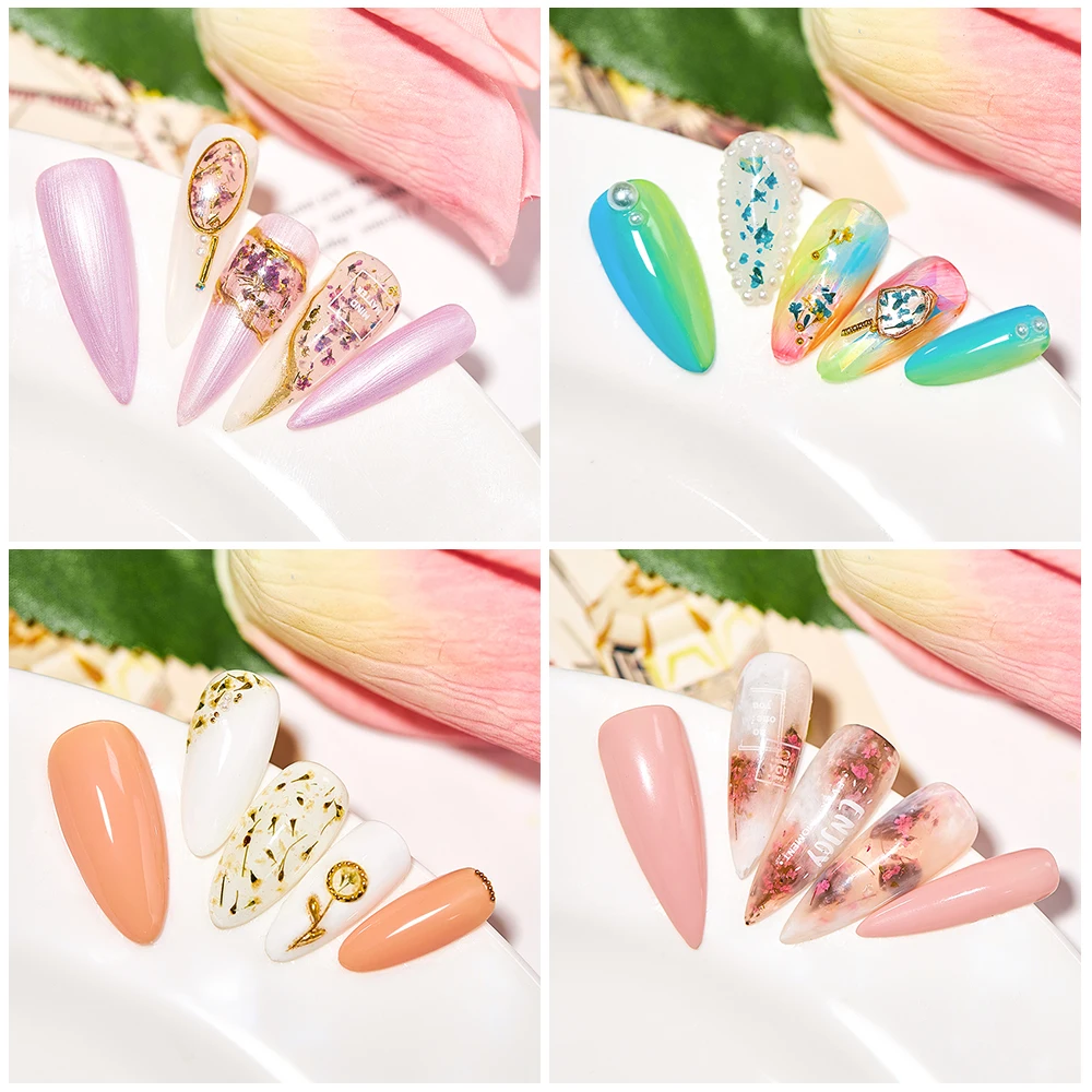 6 коробок набор натуральных сушеных цветочных гелей впитывающий Гель-лак для