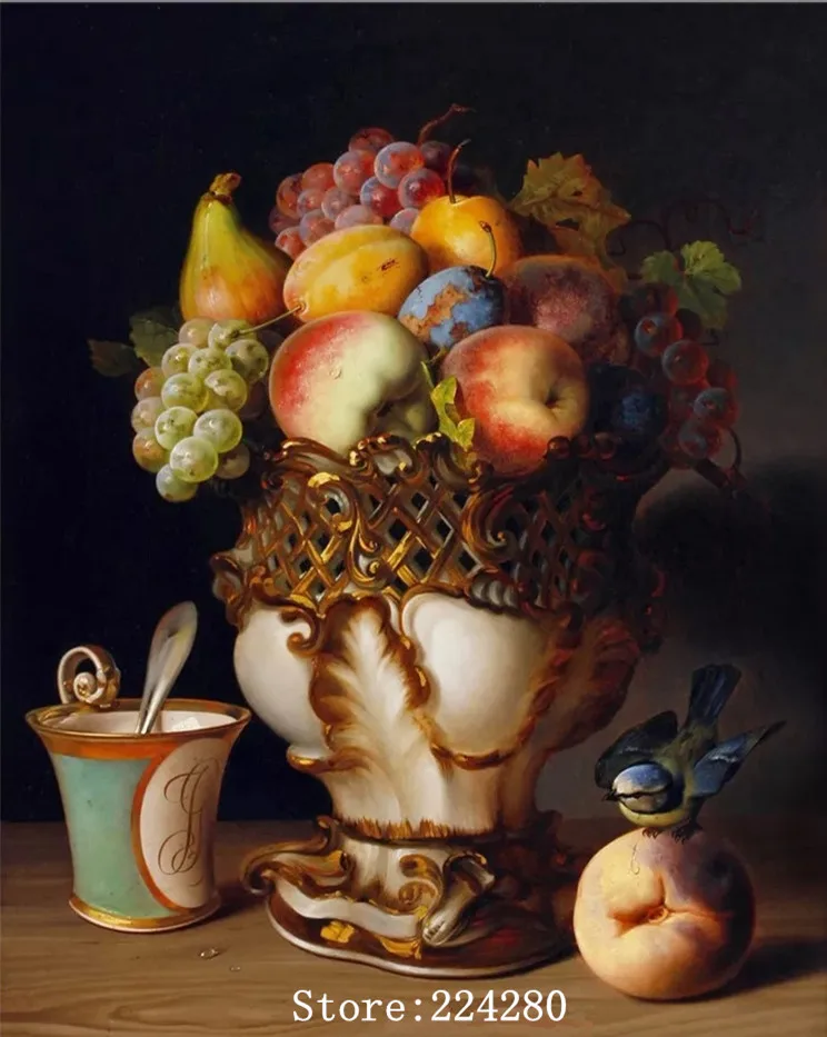 Набор для рукоделия Натюрморт с фруктами 14 каратный вышивки крестом без принта
