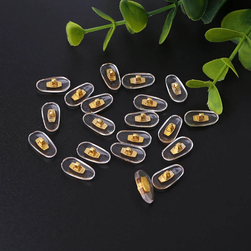 10 пар/лот Золотой очки из ПВХ противоскользящие алюминиевые проводники