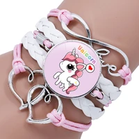 new 2021 unicorn braided kids bracelet for girls friendship bracelets jewelry multi layer charm bracelet fashion jewelry gifts