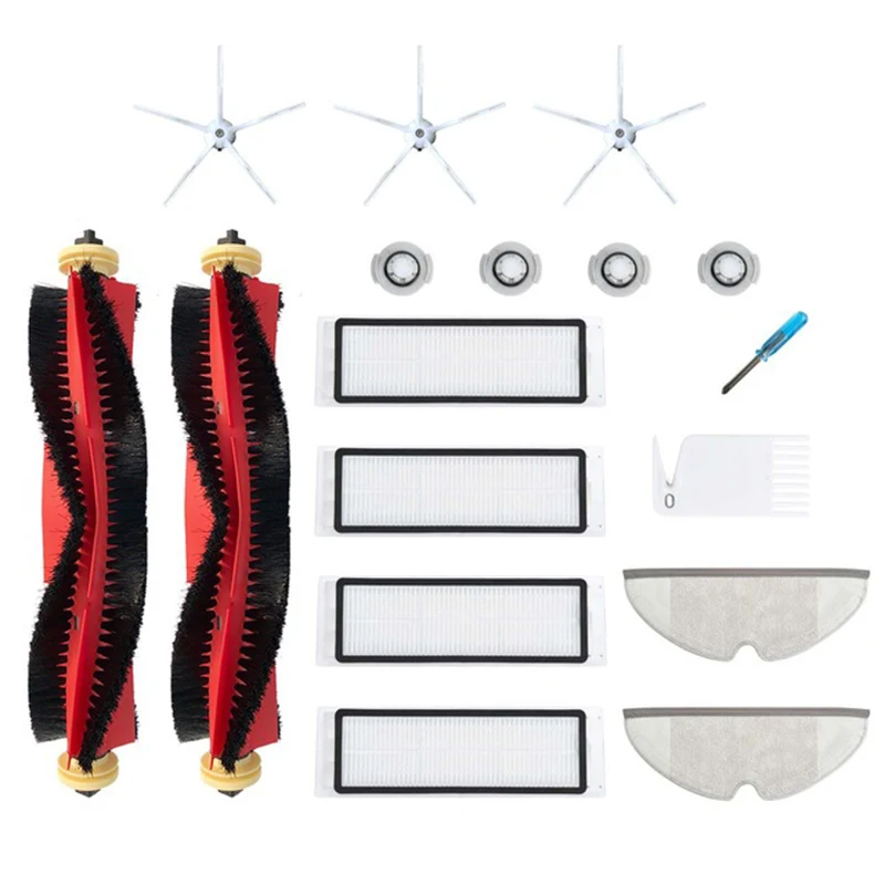 Набор съемных роликовых щеток для пылесоса Xiaomi Roborock S6 S5 Max S60 S65 S50 S55 E25 E35|Чистящие