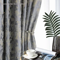 high end light luxury modern minimalist villa jacquard curtains blackout curtains for living room bedroom floor curtains custom