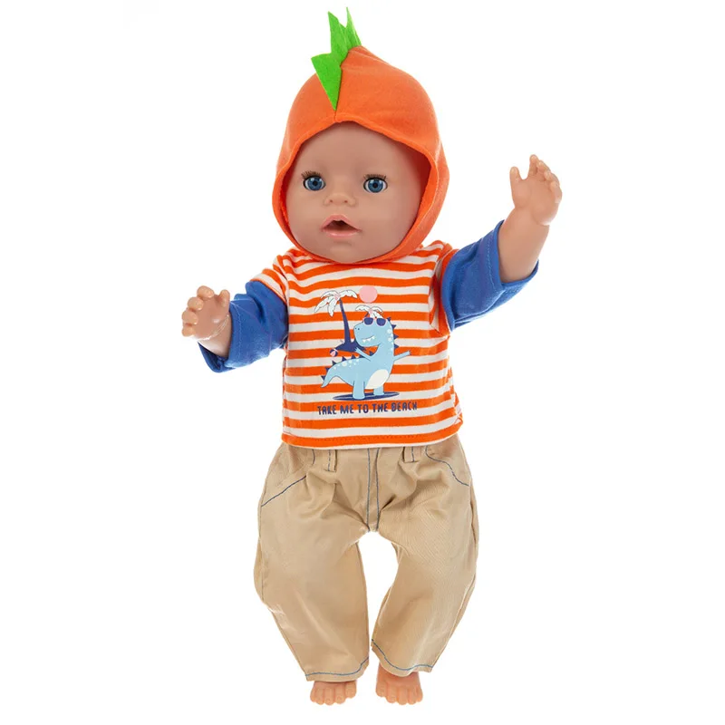 

New Lovely Dinosaur Suit Wear For 43Cm Baby New Born Doll Clothes Accessories,Gifts For Baby Girl Toy