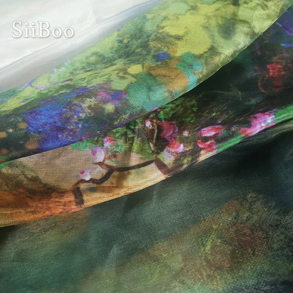 Женское льняное платье из шелковой ткани многоцветное с французским цифровым