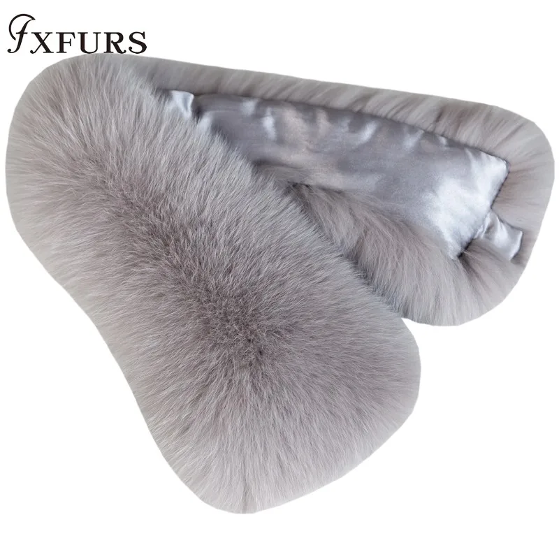 FXFURS, новинка, корейский стиль, женские зимние шарфы из лисьего меха, натуральный мех, с магнитом, легко носить,, воротник из лисьего меха, шарф, кольцо