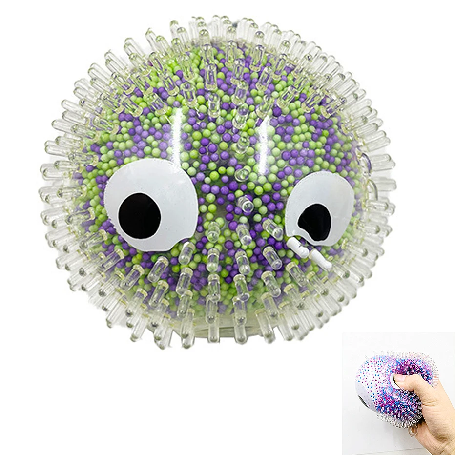 

Luminous Spiky Ball Fidget Toy for Children Anti Stress 10cm Giant Squeeze Vent Pressure Sensory Squishy Toy