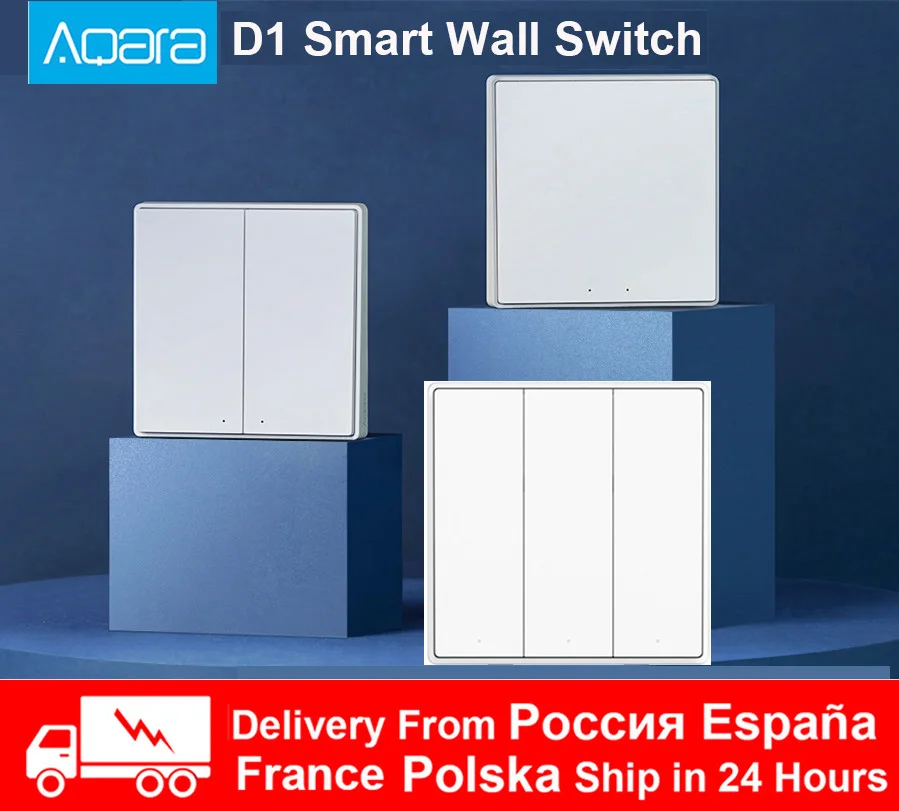 Умный выключатель Xiaomi Aqara D1 ZigBee настенный с дистанционным управлением Wi Fi нулевой