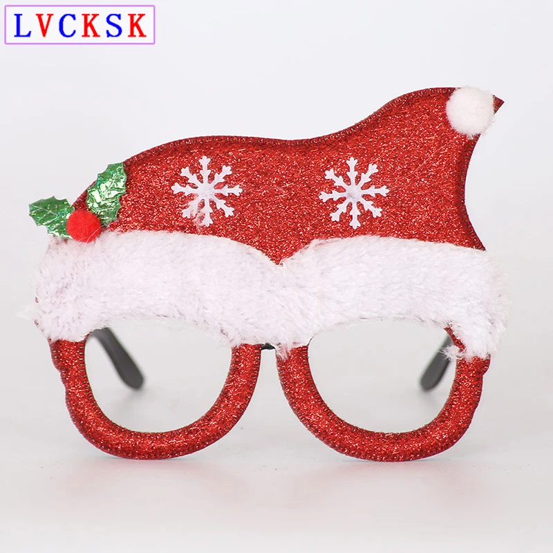 Забавные рождественские украшения для мужчин t очки женщин Косплей Рамка Санта