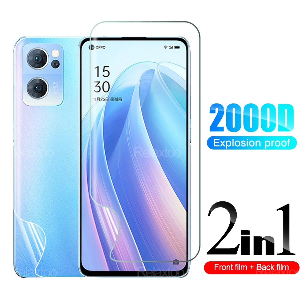 

2в1 полное покрытие гидрогель Передняя Задняя пленка для Oppo Reno 7 SE Pro 5G Защитная пленка для экрана мягкая защитная пленка для мобильного телеф...