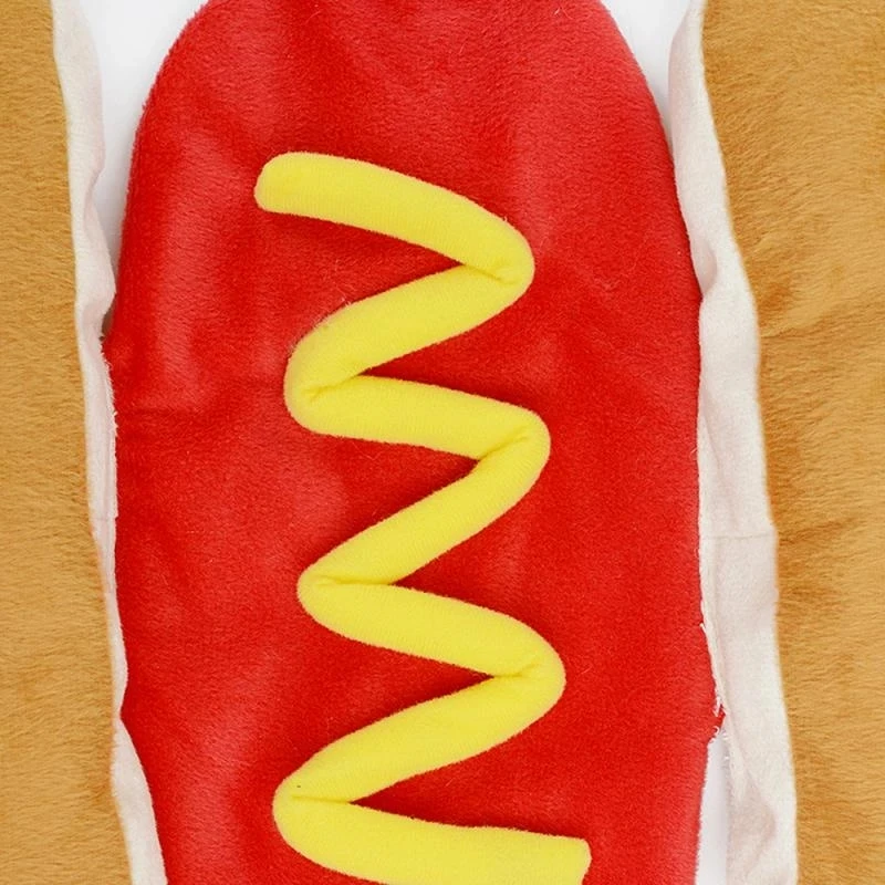 Pet Dress Up Costume Hot Dog Shaped Dachshund Sausage Adjustable Clothes Funny Warmer For Puppy Dog Cat Dress Up Supplies BEF images - 6