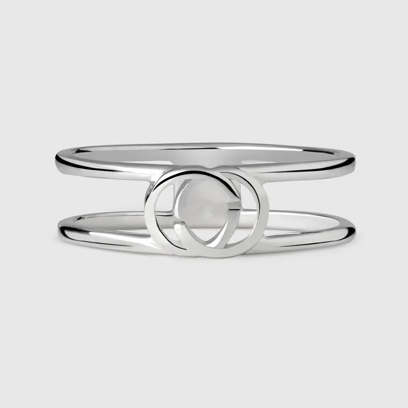 

Light luxury fashion boutique interlocking type 925 sterling silver ring