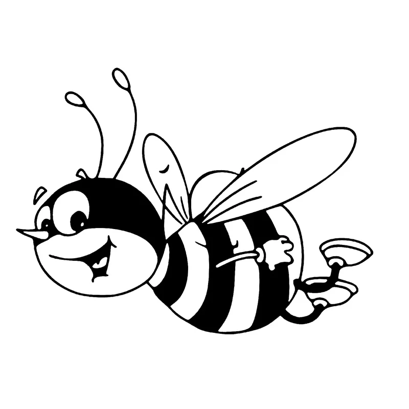 

Bumble Bee Art Car Sticker Vinyl Decal Bumblebee Honey Stickers Waterproof Sunscreen Auto Accessories Black/Silver,15cm*11cm