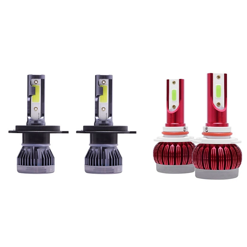 

4 шт., мини светодиодные лампы для фар