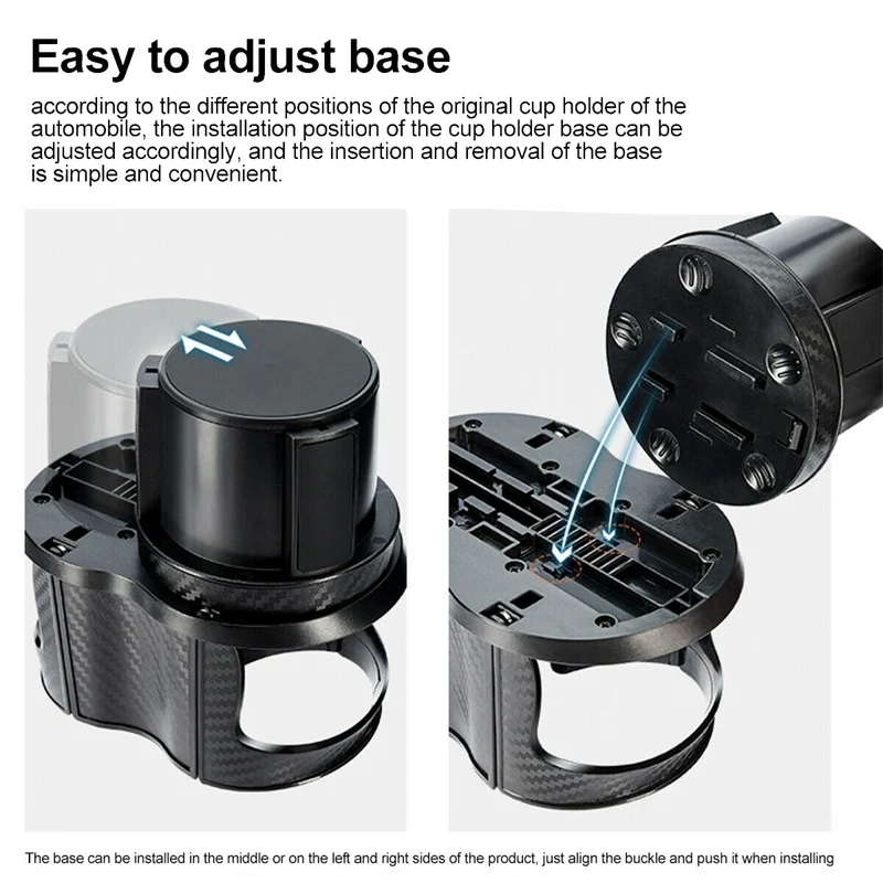 

Universal Rotatable Adjust Car Center Console Double Drink Holder Water Cup Holder for Car SUV Truck Pickup Accessories