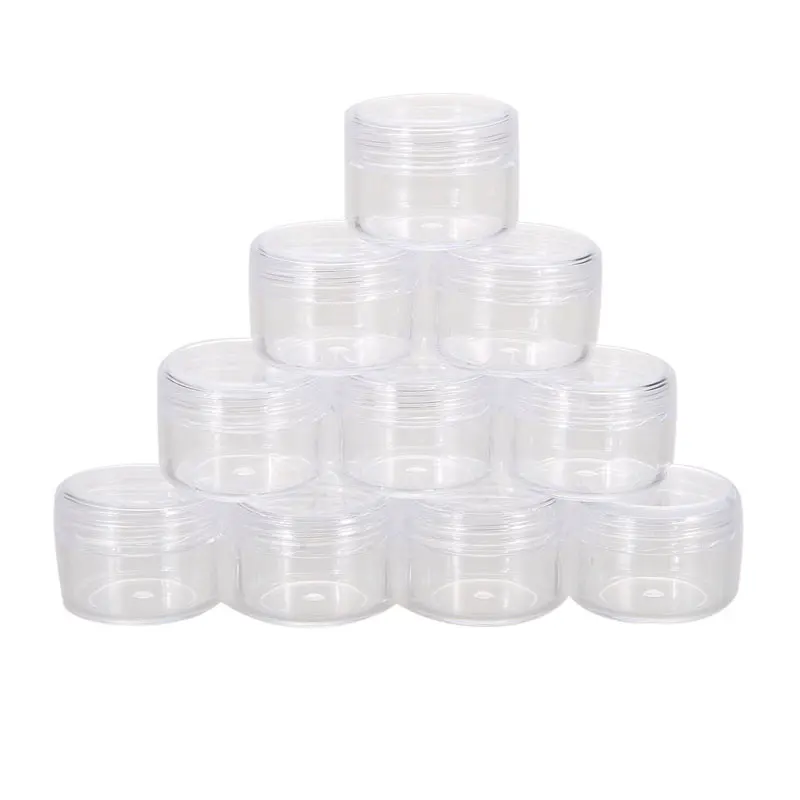 

10pc Mini Refillable Bottles Cosmetic Empty Jar Acrylic Pot Eyeshadow Acrylic Makeup Bottle Jar Face Cream Box Container Storage