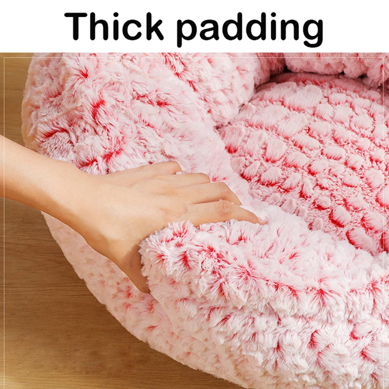 Petshy круглые плюшевые кровать любимчика Теплый Собака Кот гнездо малых и средних