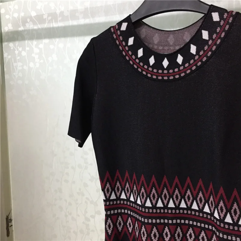 Sweater Dress Women Autumn O-neck Lady Short Sleeve Elegant 2018 Casual A-line | Женская одежда