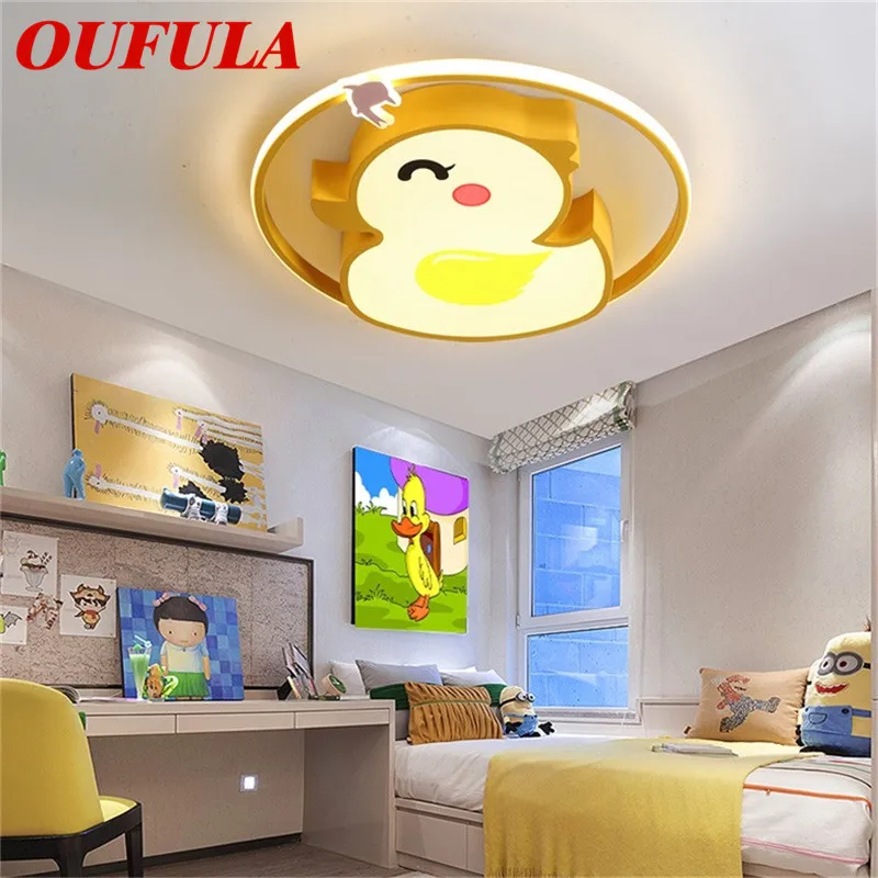 

86 светильник ильников, детская потолочная лампа, маленькая Желтая утка, современная мода, подходит для детской комнаты, спальни, детского са...