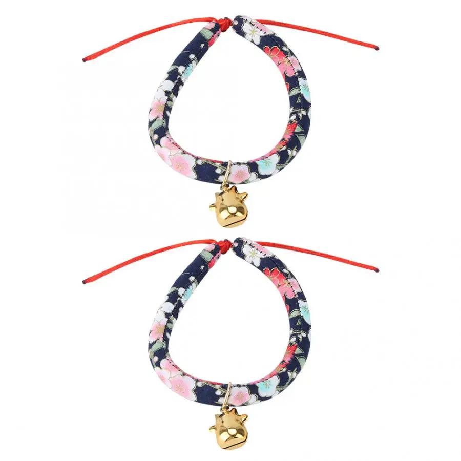 2 шт. Регулируемый ошейник для собак кошек с рисунком колокольчика щенка котенка