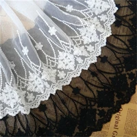23cm wide soft mesh embroidered lace trim diy wedding dress veil skrit sewing accessories