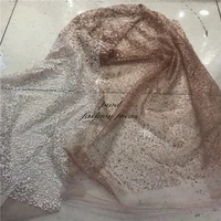 glue sequins lace mesh fabric french twill wedding dresses mesh fabric india sari sewing cloth