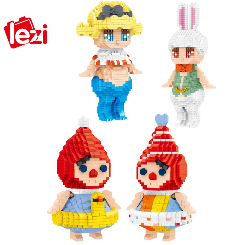 

LZ small particle building blocks children's educational toys creative show DIY 8057-8060 for children gifts