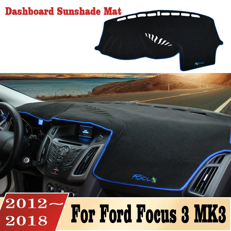 Salpicadero de consola central de coche, visera solar con protección UV, accesorios de alfombra para Ford Focus 3 MK3 2012-2013-2014-2015-2016-2017