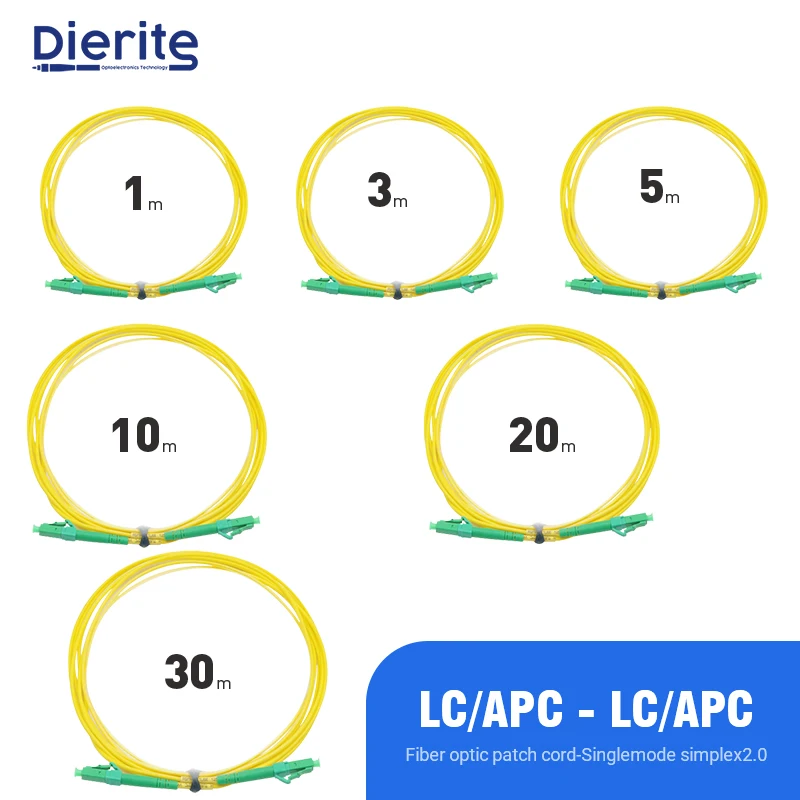

LC APC to LC APC Simplex 2.0mm PVC Single Mode Fiber Patch Cable Jumper Fiber Patch Cord Fibra Optica 1M 3M 5M 10M 20M 30M