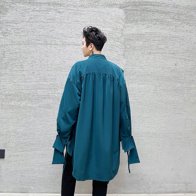 Men's Shirt  Same Spring And Summer Silk Satin Trend Loose And  Youth Pure Color Dance The New Listing Fashion  Long Sleeve