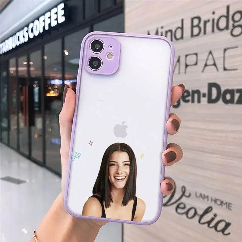 

charli damelio famous star luxury design Phone Case matte transparent For iphone 7 8 11 12 plus mini x xs xr pro max cover
