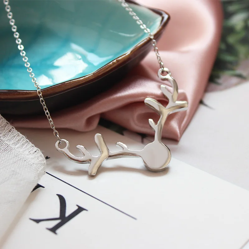 Женское Ожерелье из сплава SANSUMMER ожерелье с изображением оленя Мори голубого