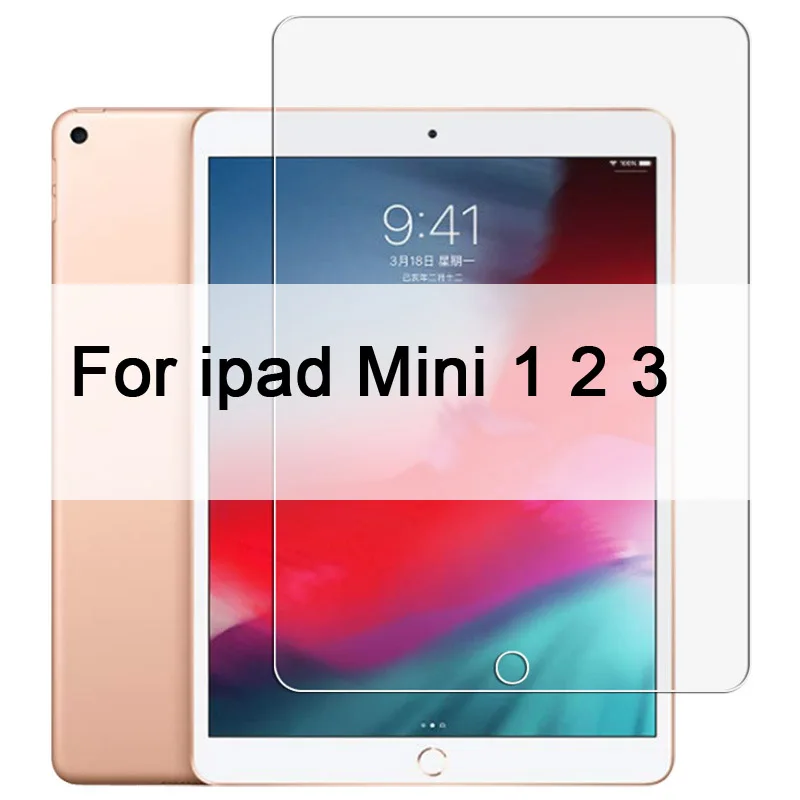 For Mini 1 2 3 9H закаленное стекло для iPad 10,2 дюймов 2.5D полное покрытие экрана протектор для iPad Pro 11 Air 2 3 MiNi 5 4 3 2 стекло - Цвет: For Mini 1 2 3