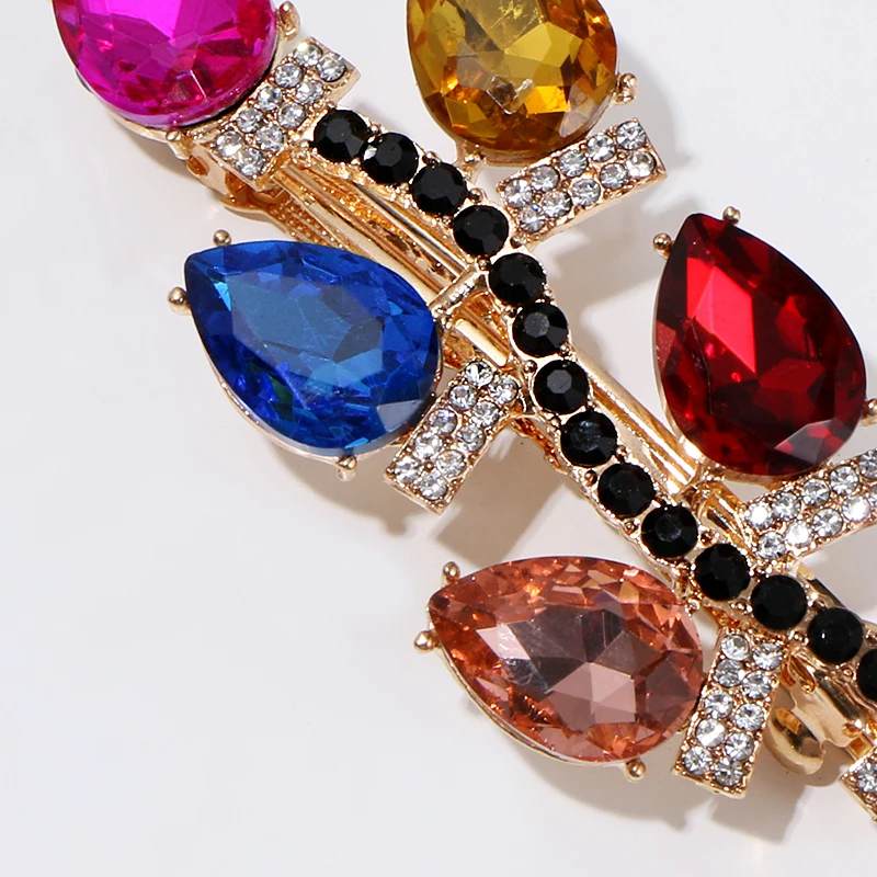 

KOMi BUY 1 GET 1 FREE CONTACT US Crystal Hair Pins for Women Leaf Flower Hair Clips for Women Statement Hair Accessories K0669